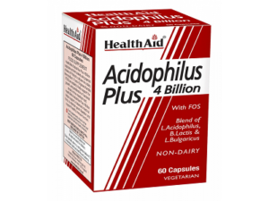 هيلث ايد Health Aid اسيدوفيلوس بلس 4 مليار كبسولة 60 قرص