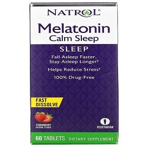 أقراص Natrol Melatonin Calm Sleep 60s