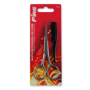Fire Mustache Scissors and Comb 7411
