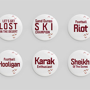Assorted Qatar Themed Pins - Set 1 (10 QR per pin)