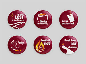 Assorted Qatar Themed Pins - Set 5 (10 QR per pin)