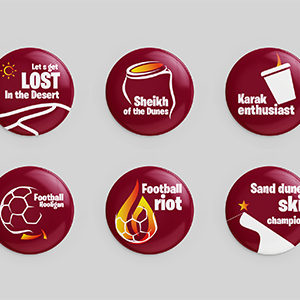 Assorted Qatar Themed Pins - Set 5 (10 QR per pin)