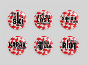 Assorted Qatar Themed Pins - Set 6 (10 QR per pin)